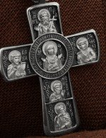 Крест из белого золота 585 пробы