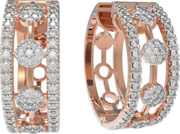Серьги из золота 585 пробы c бриллиантами