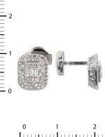 Серьги из белого золота 585 пробы c бриллиантами
