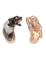 Серьги из золота 585 пробы c фианитом