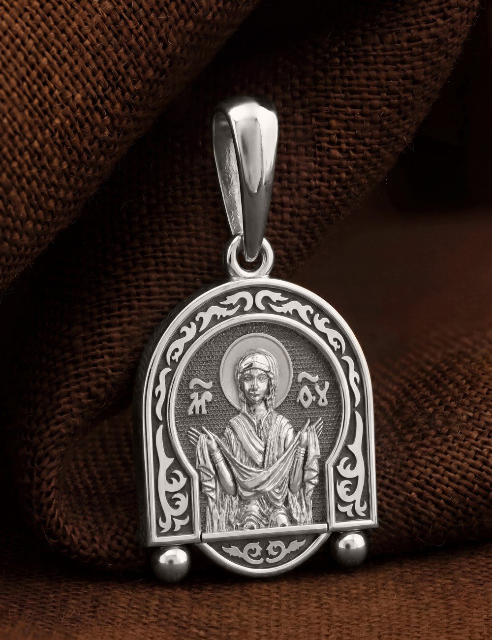 Образок из белого золота 585 пробы