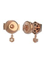 Серьги из золота 585 пробы c бриллиантами и ониксом