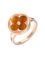Кольцо из золота 585 пробы c тигровым глазом