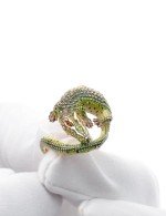 Кольцо из золота 585 пробы c эмалью